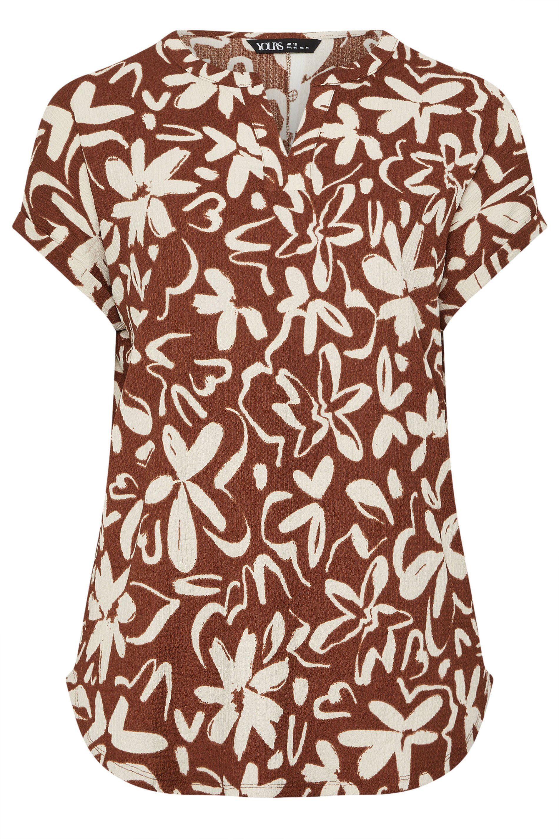 Yours Floral Textured Top