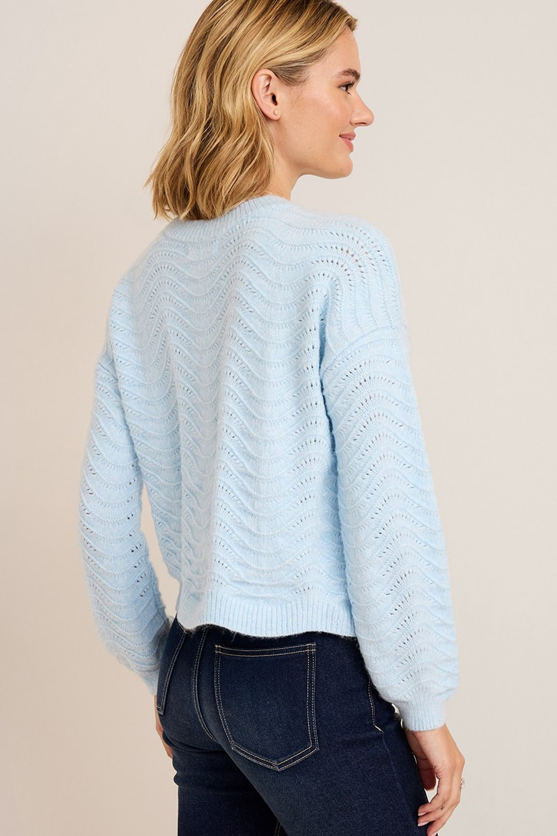Sara Pointelle Pullover Sweater