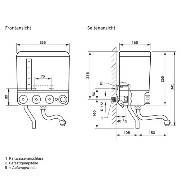 Elektro-Kochendwassergerät, Tankinhalt: 5 l, max. 100 °C