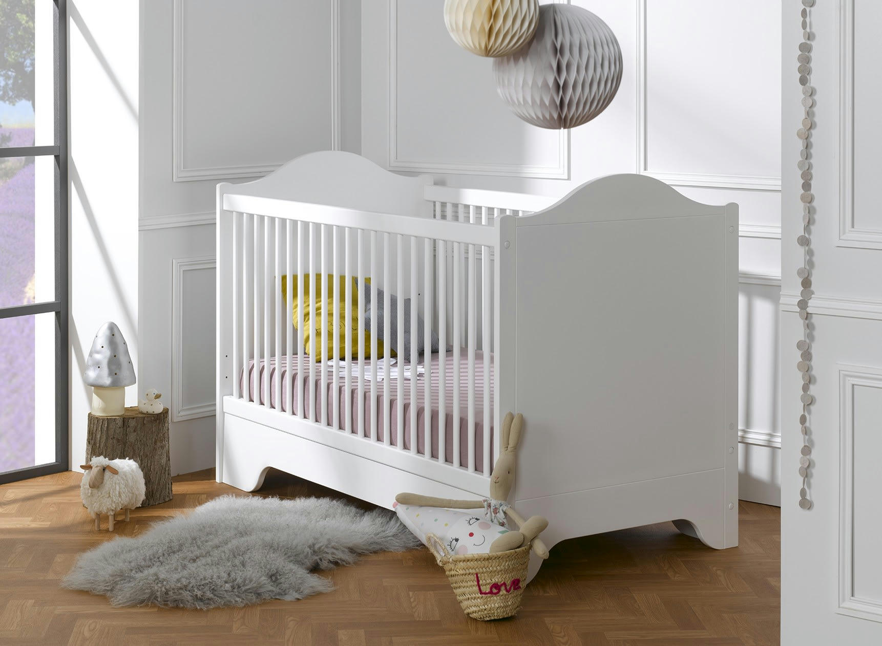 SPARTE - Lit bébé évolutif 70x140 Blanc