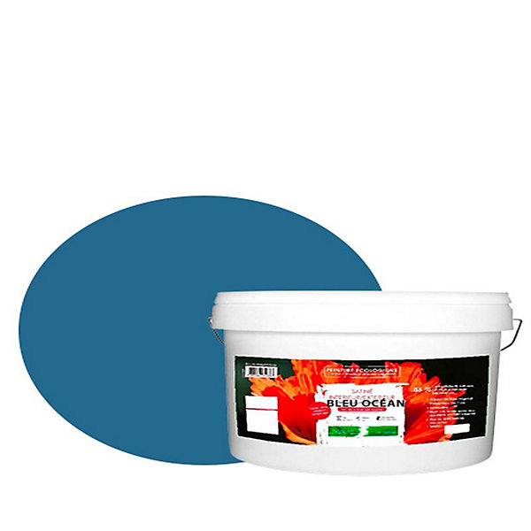 Bleu Océan Peinture interieur exterieur aspect satin Natura - Bleu Ocean - 10L