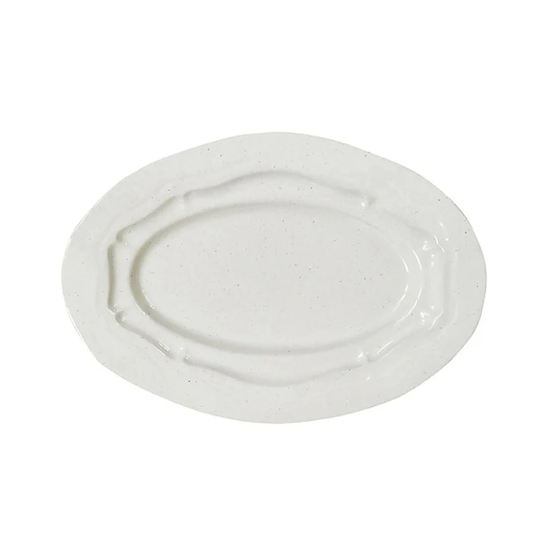 plat ovale m sable brillant
