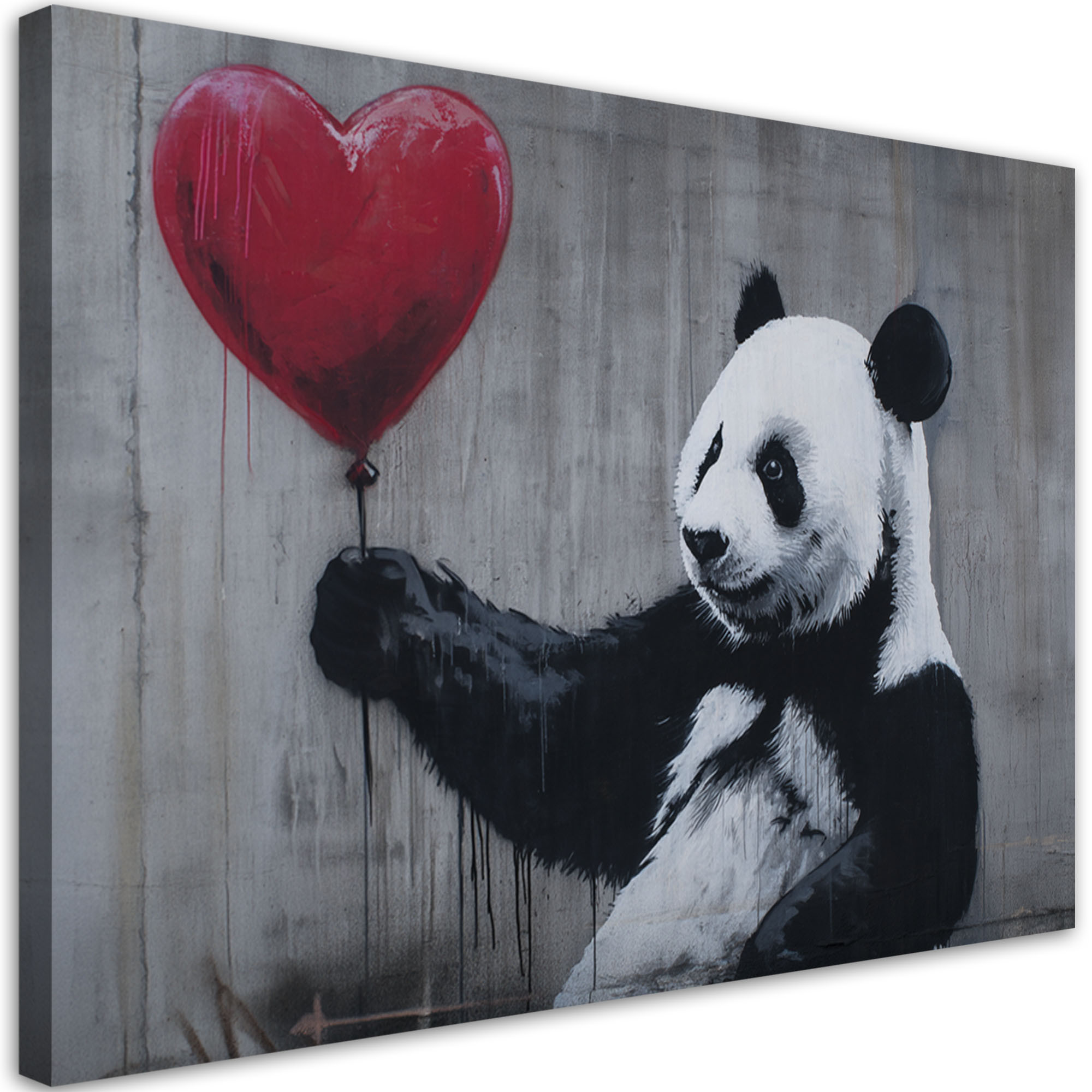 Feeby Obraz na płótnie, Panda z balonikiem Banksy Street Art 60x40