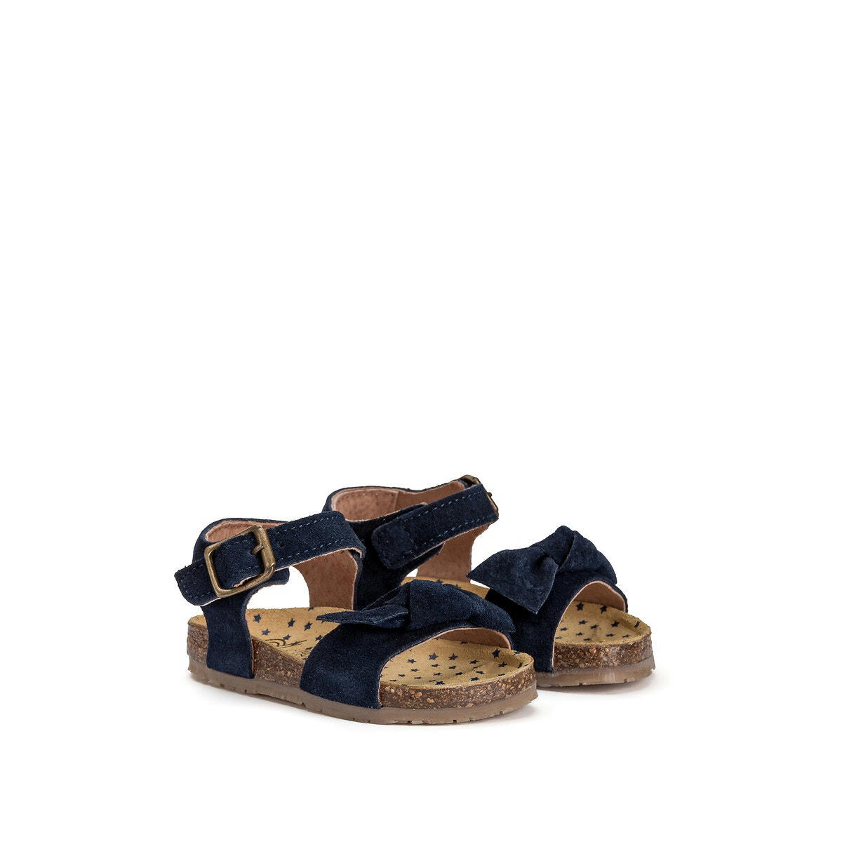 Sandales en cuir avec noeud