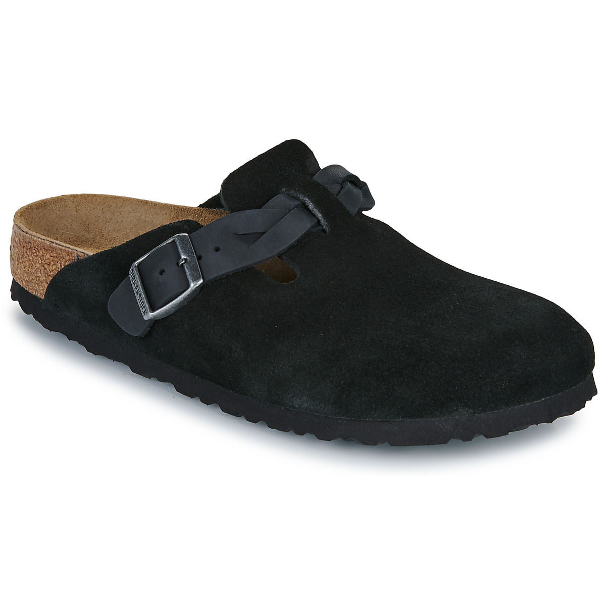 BIRKENSTOCK - Boston Braided - Leather / Oiled / Suede /  black