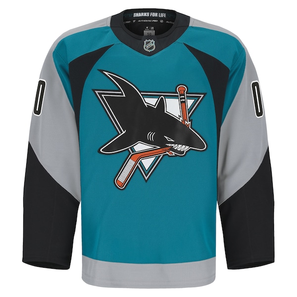San Jose Sharks  Alternate Authentic Pro Custom Jersey - Teal