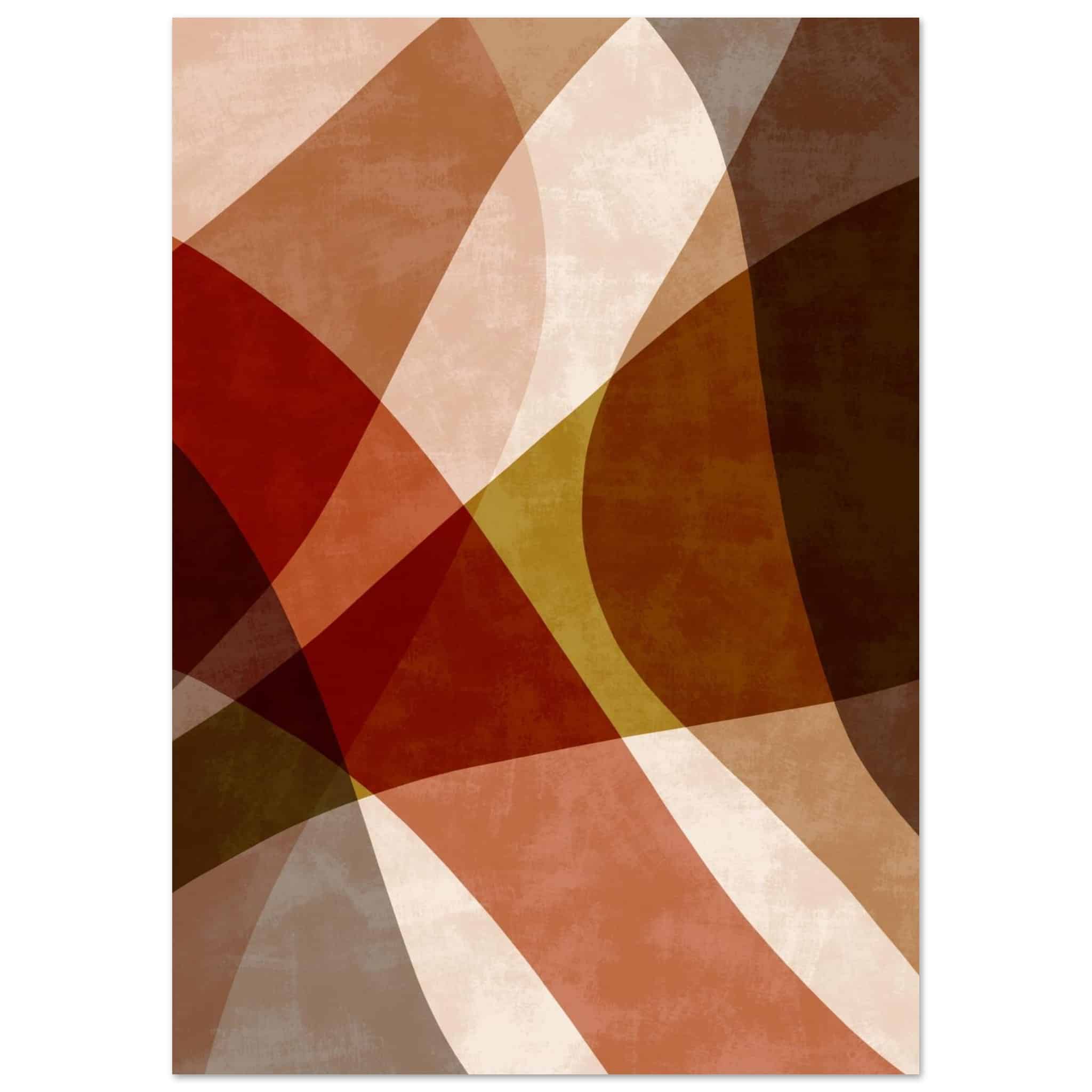 Artfulprints Poster Boho – Autumn blend  - A4 21x29.7 cm - Bruin