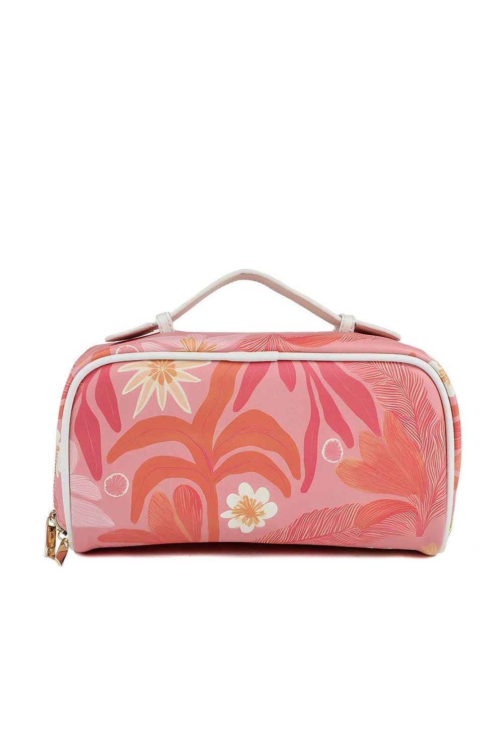 Pavers Tropical Multi Compartment Cosmetic Bag