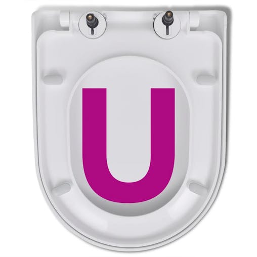 NNEVL Soft-close Toilet Seat with Quick-release Design White Square