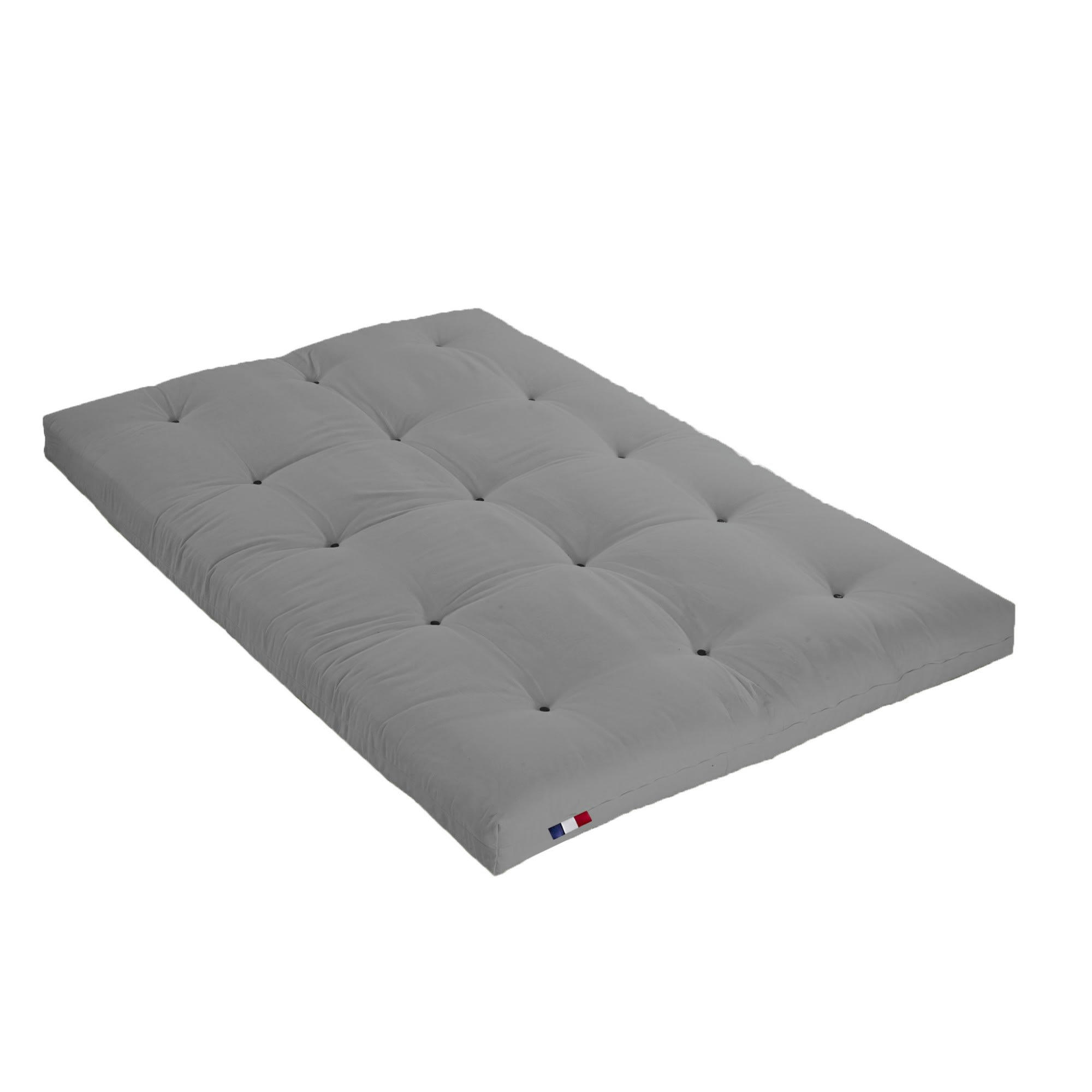FUTON LATEX - Matelas futon latex gris clair 140x190