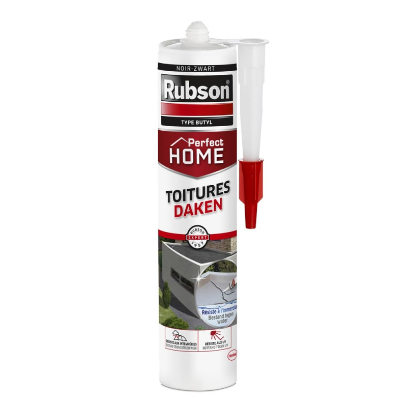 Mastic de construction pour toitures noir 280 ml RUBSON