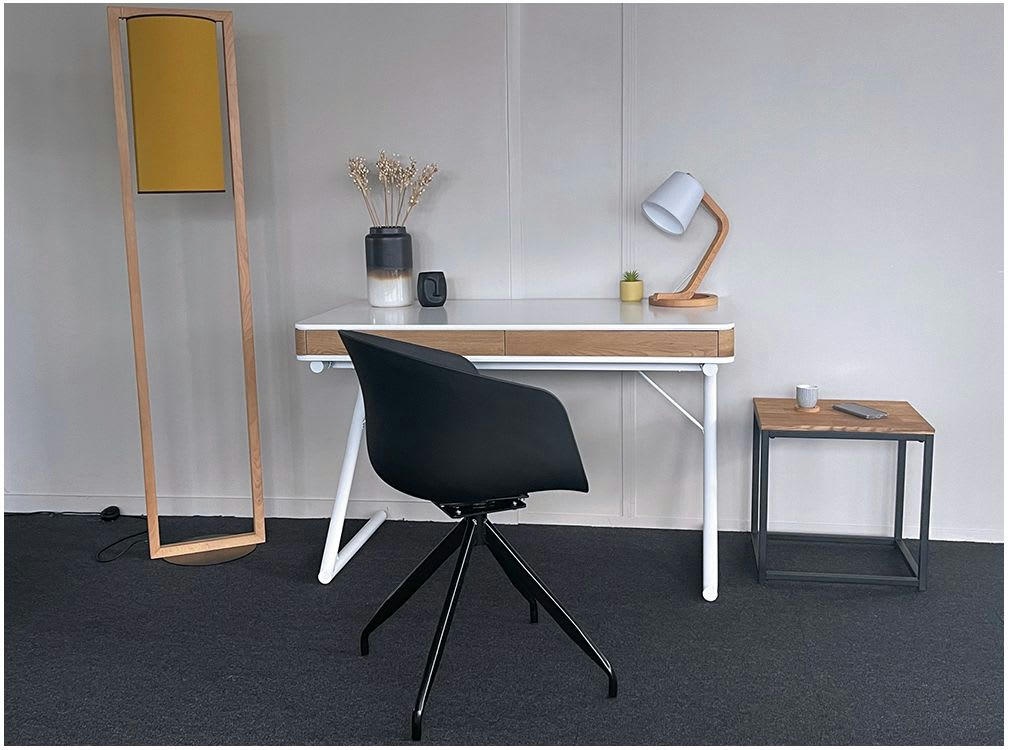 BOB - Chaise pivotante pieds en métal - Noir