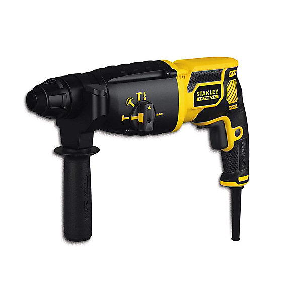 Marteau perforateur 750W SDS  Poignée latérale   Tige 2 Pointes Burin plat Adaptateur Mallette STANLEY FATMAX