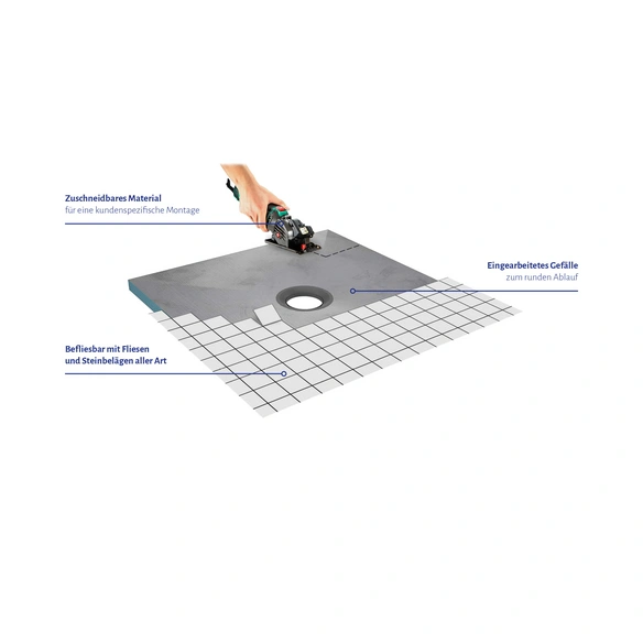 Duschelement, BxT: 90 x 90 cm