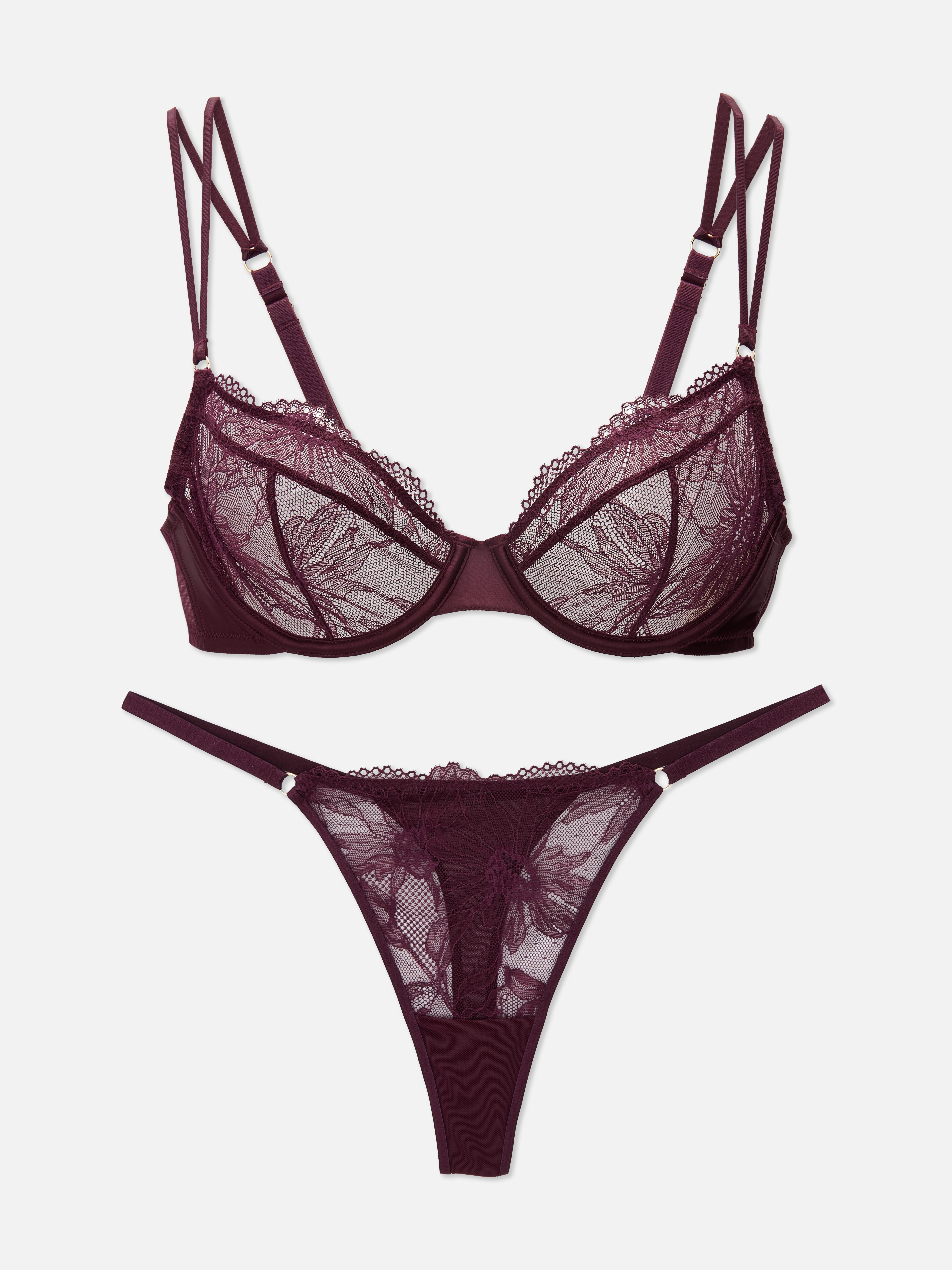 Delicate Floral Unpadded Set