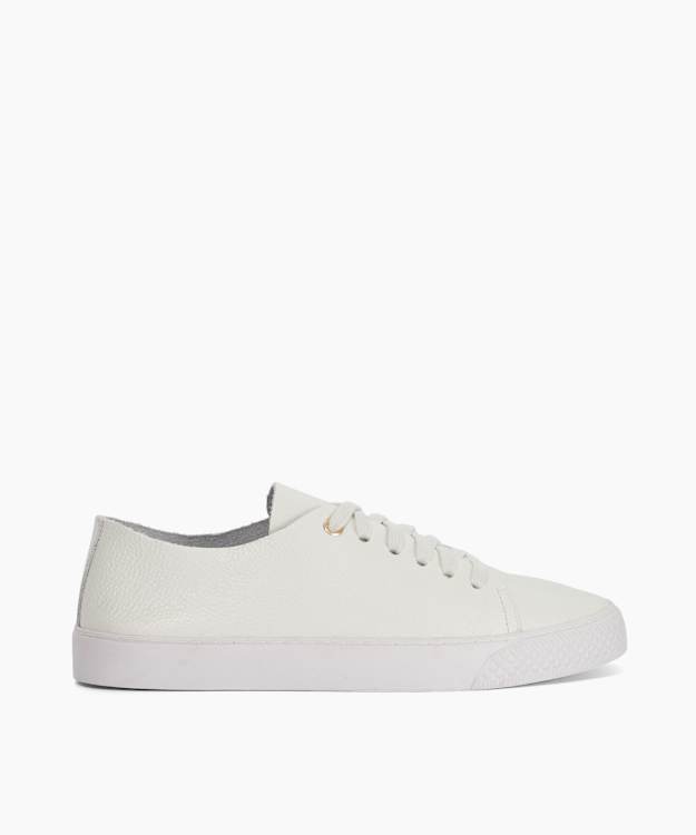 Ellvie White - White Leather Trainers