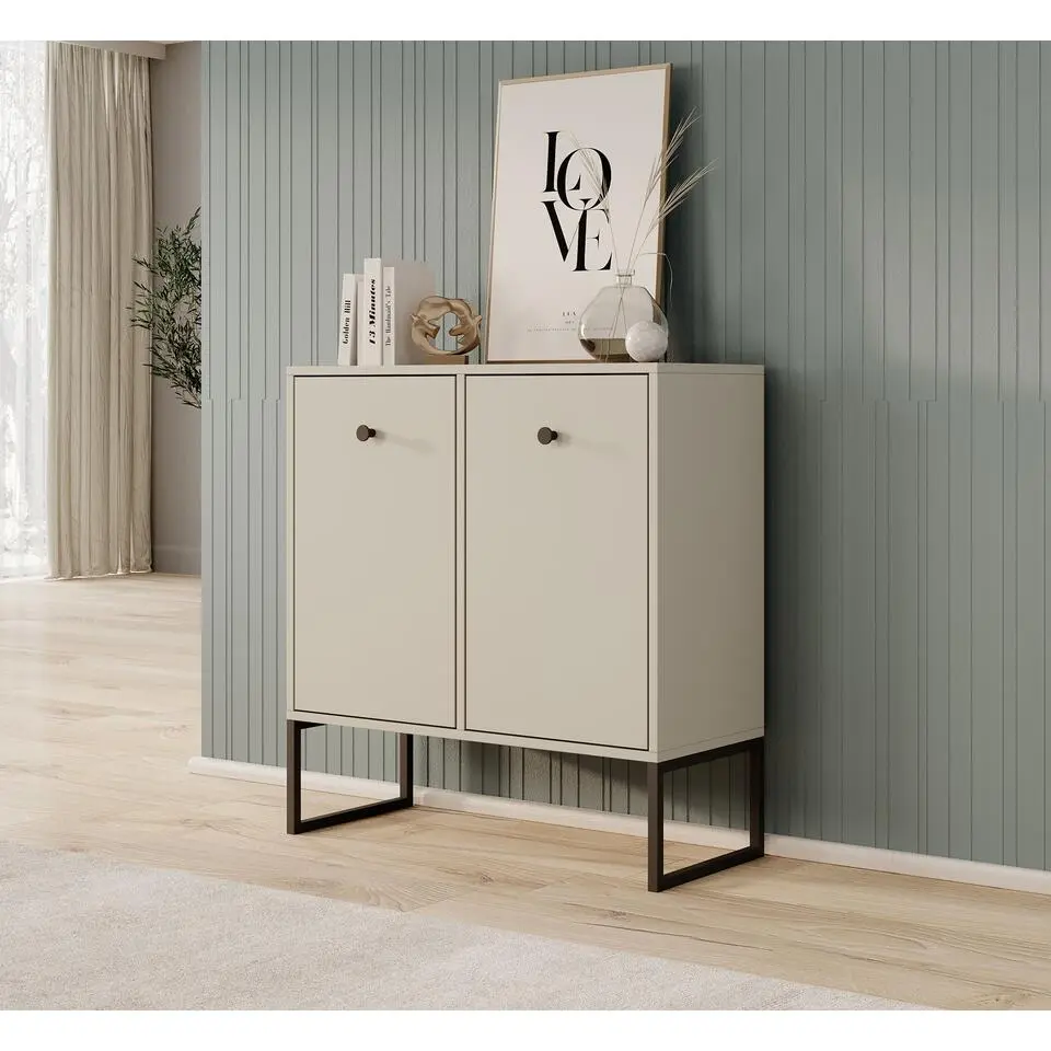 Meubella - Dressoir Lyndall - Beige - 77 cm