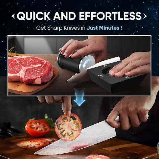 NNEOBA 4-Sided Rolling Knife Sharpener Diamond Sharpening Stone Black