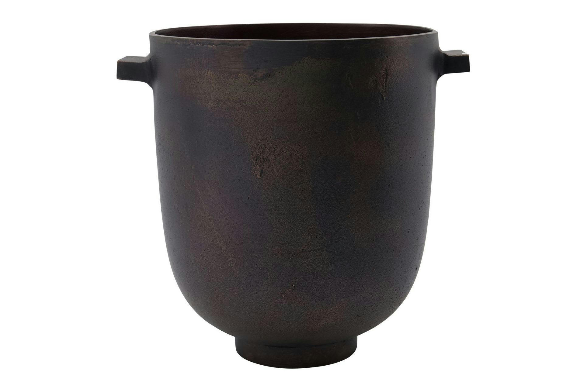 FOEM - Cache-pot en métal marron H24