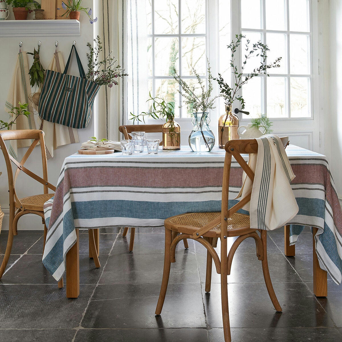 Nappe lin rayures tissé-teint, Lucette