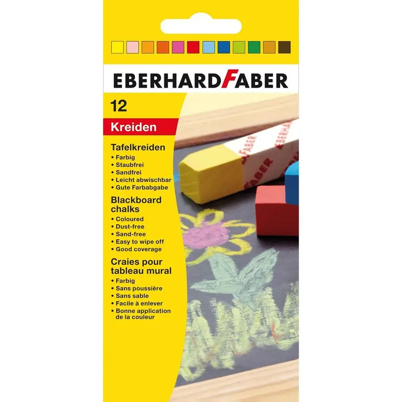 Kreide 12-teilig Wandtafelkreide Farbig