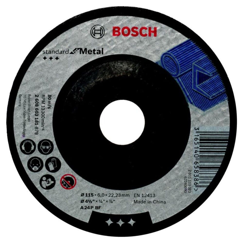 SKRUBBESKIVE BOSCH METAL STD 115X6MM