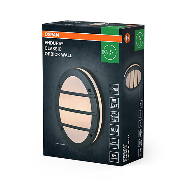 OSRAM APPLIQUE EXTERIEURE ORBICK W, gris foncé