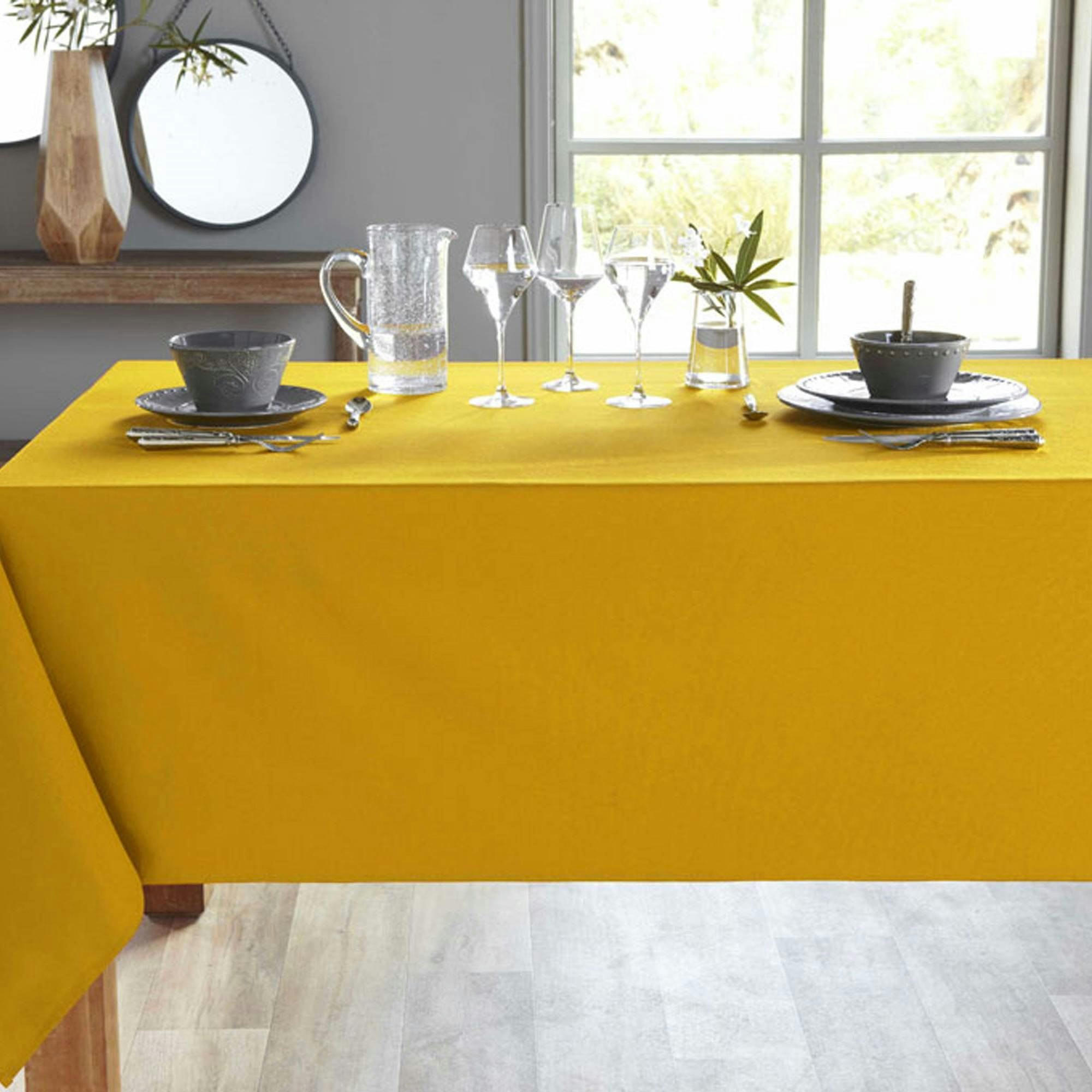LONA - Nappe 150x200 jaune ocre en coton