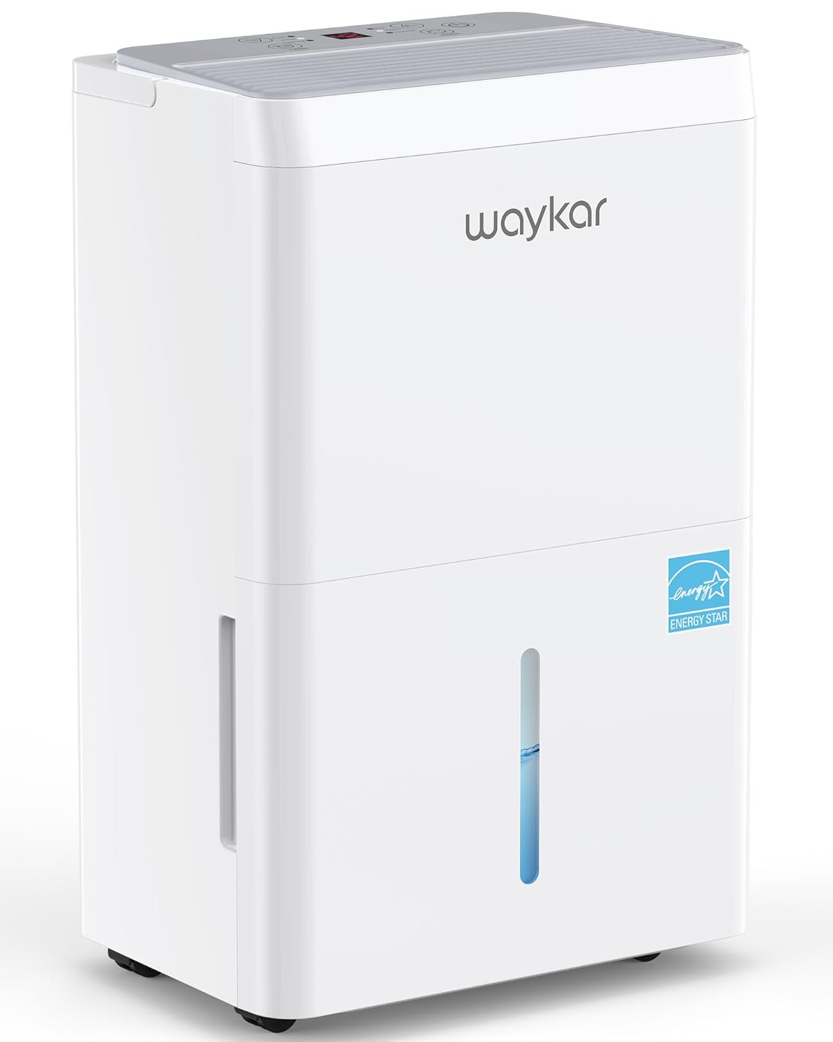 Waykar 6,000 Sq. Ft. Energy Star 120 Pint Dehumidifier - Auto Comfort Mode, Ultra Quiet(40 dB), Portable Smart Compressor Dehumidifier for Basement/Home/Bedroom/Bathroom with Drain Hose