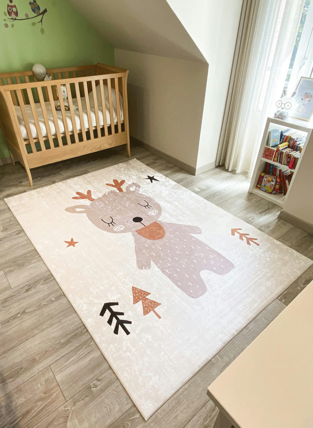 HAPPY - Tapis enfant  cerf marron 160x230