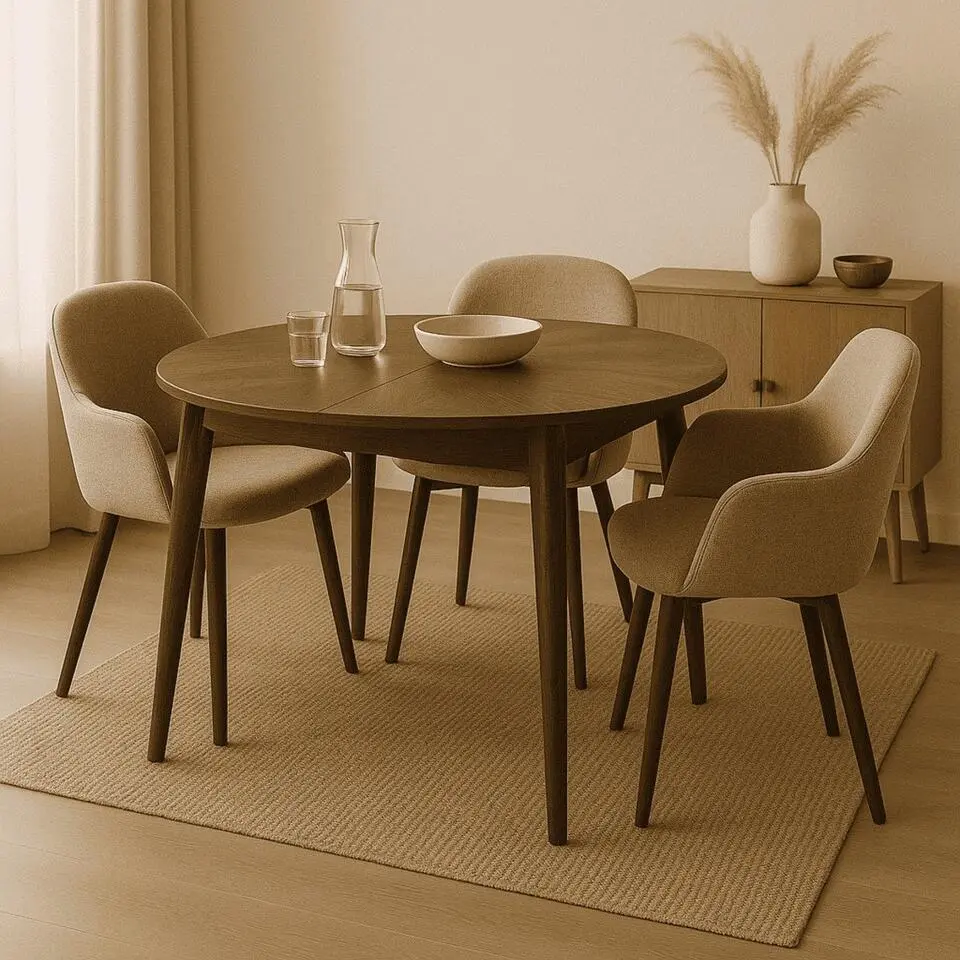 CALICOSY - Uitschuifbare eettafel VINA - - 75x100x100 cm