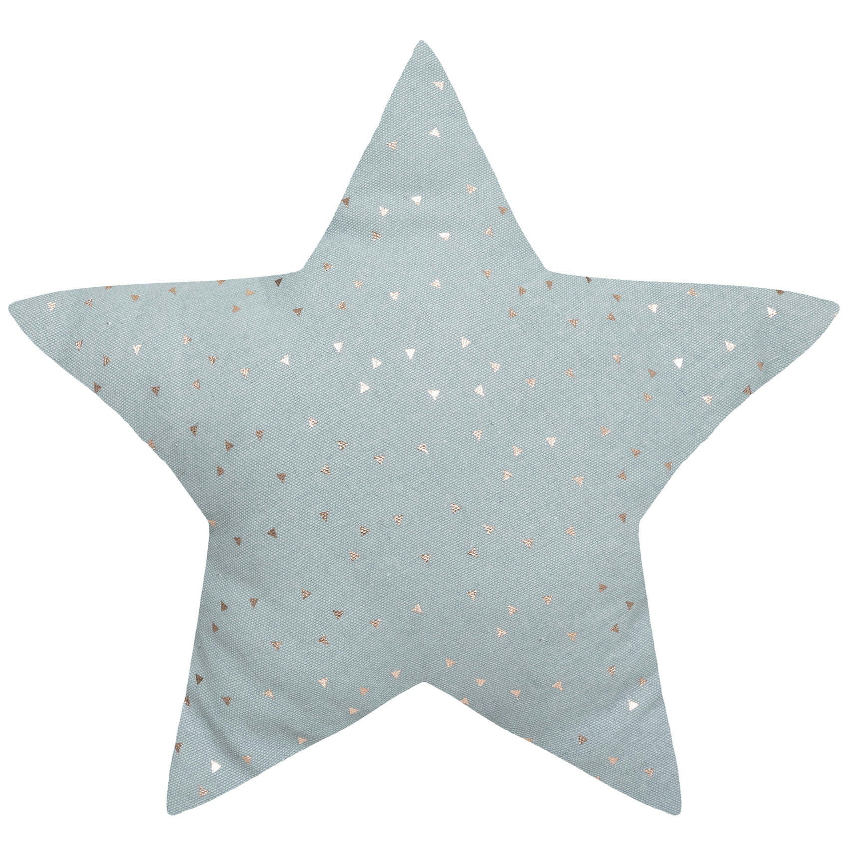 - Coussin enfant étoile motifs métallisés Bleu Gris 40x40
