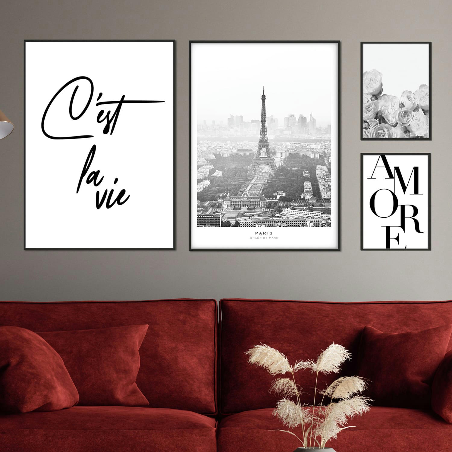 DÉCORATION MURALE - Décoration murale avec cadre en noir - Paris