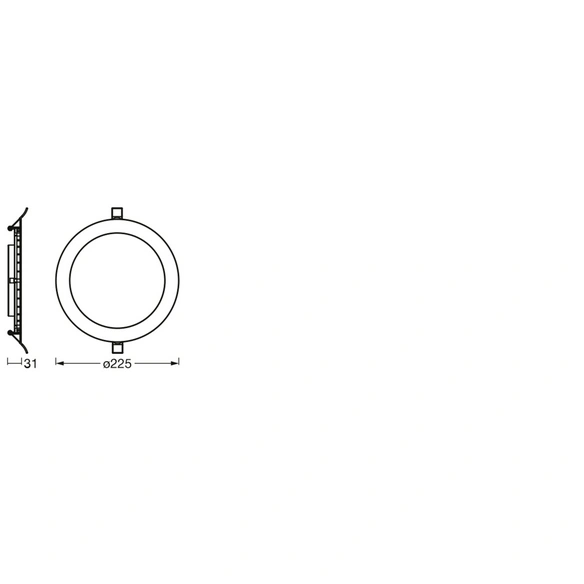 Spotleuchte, Ø 22,5 cm, tunable white, weiß