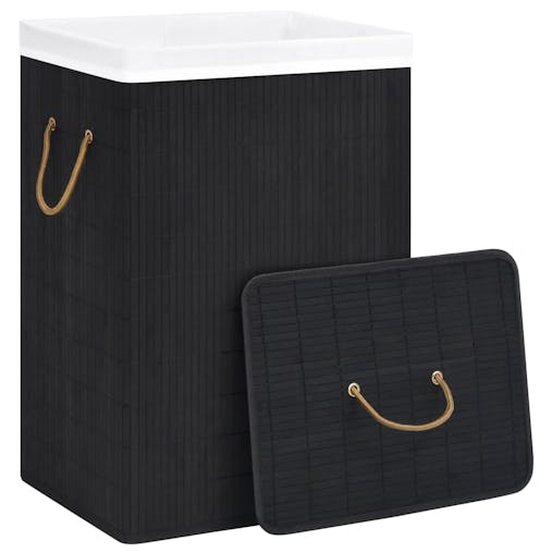 NNEVL Bamboo Laundry Basket Black