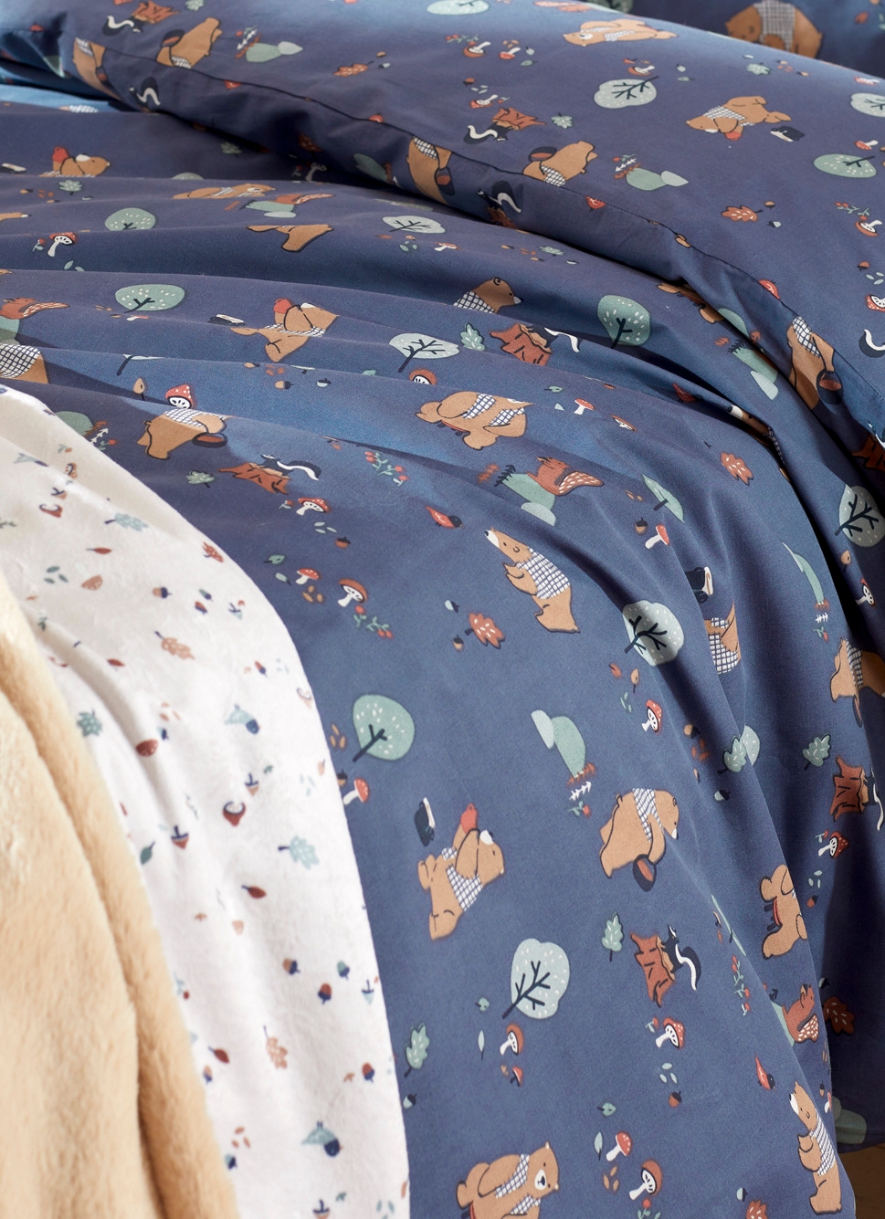 PARURE DE LIT BÉBÉ OURS BLEU