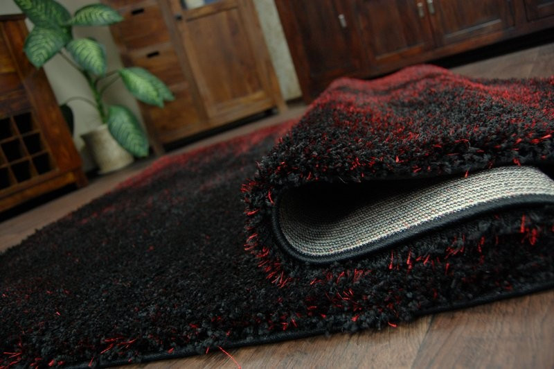 Dywan SHAGGY NARIN P901 black red 180x270 cm