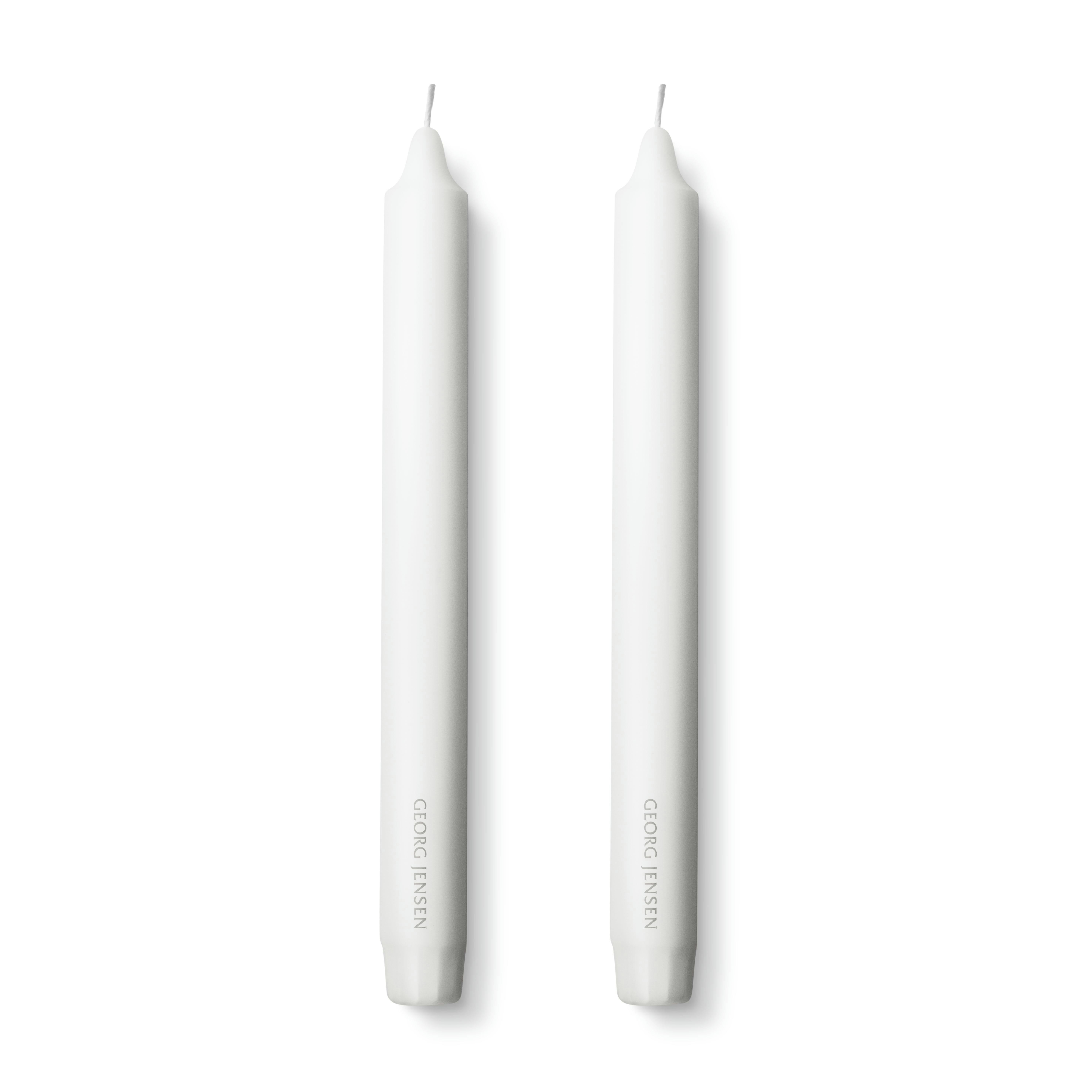 - Lot de 2 bougies blanches H24cm
