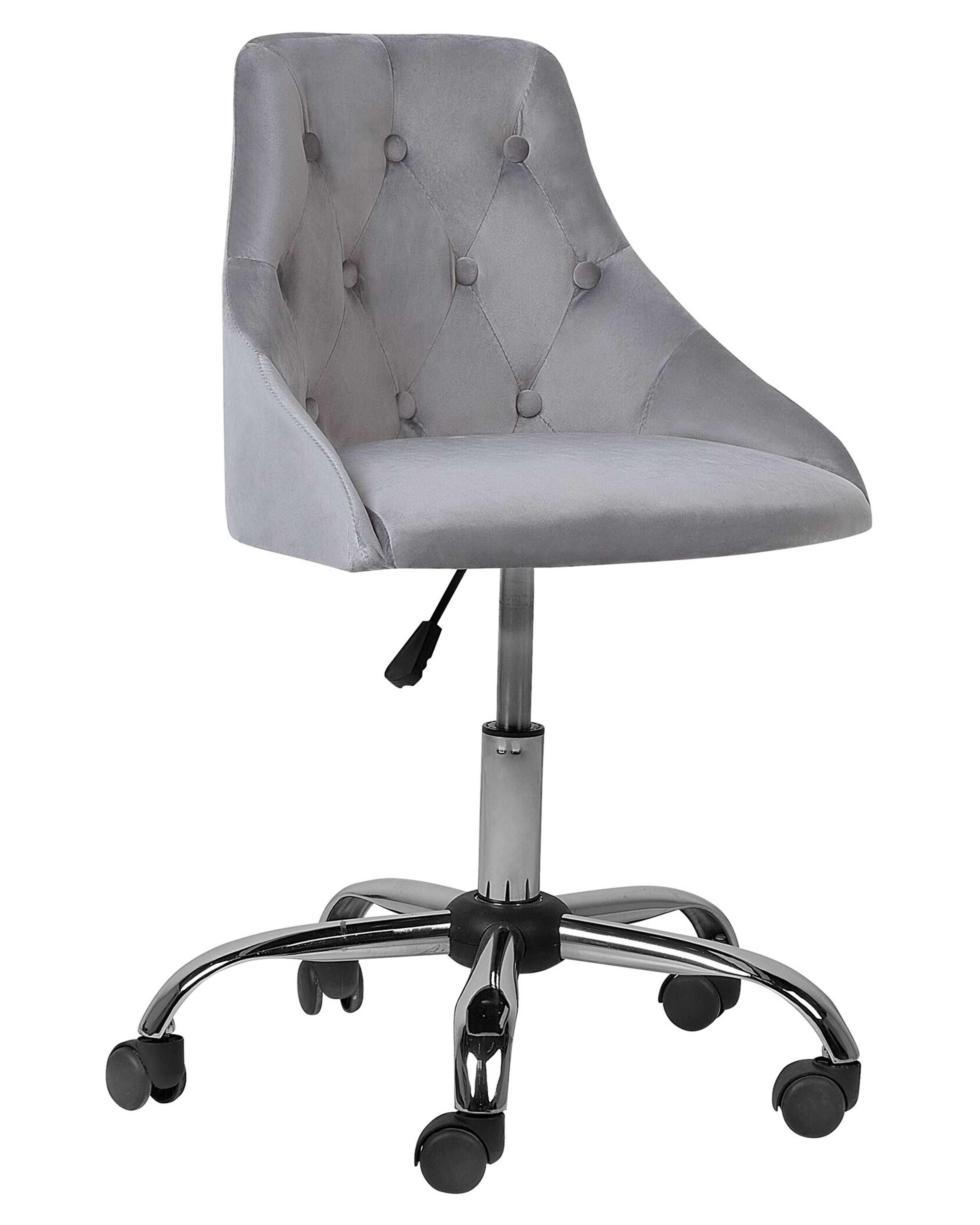 Desk Chair PARRISH Velvet Grey