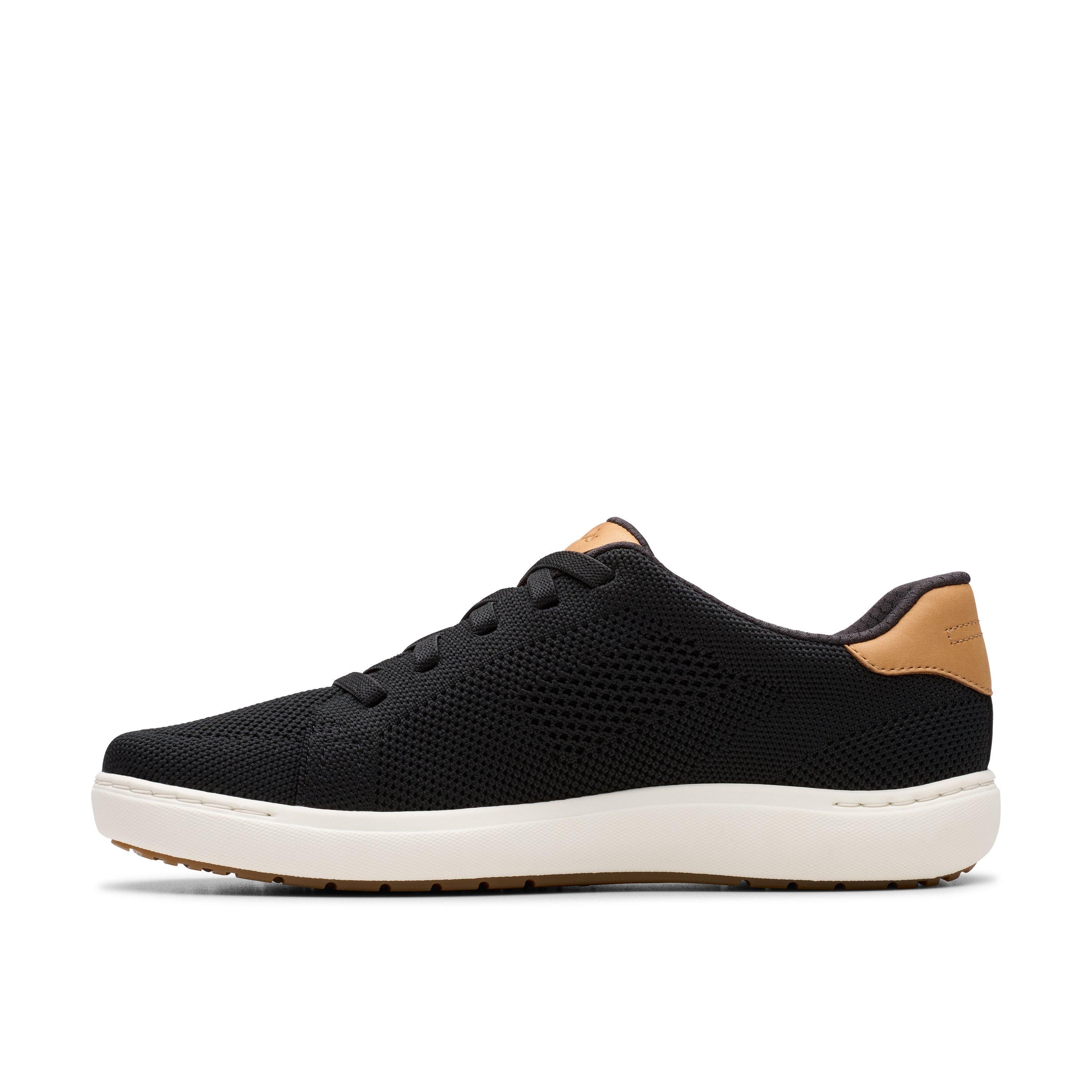 Clarks Nalle Walk Black Knit Trainers