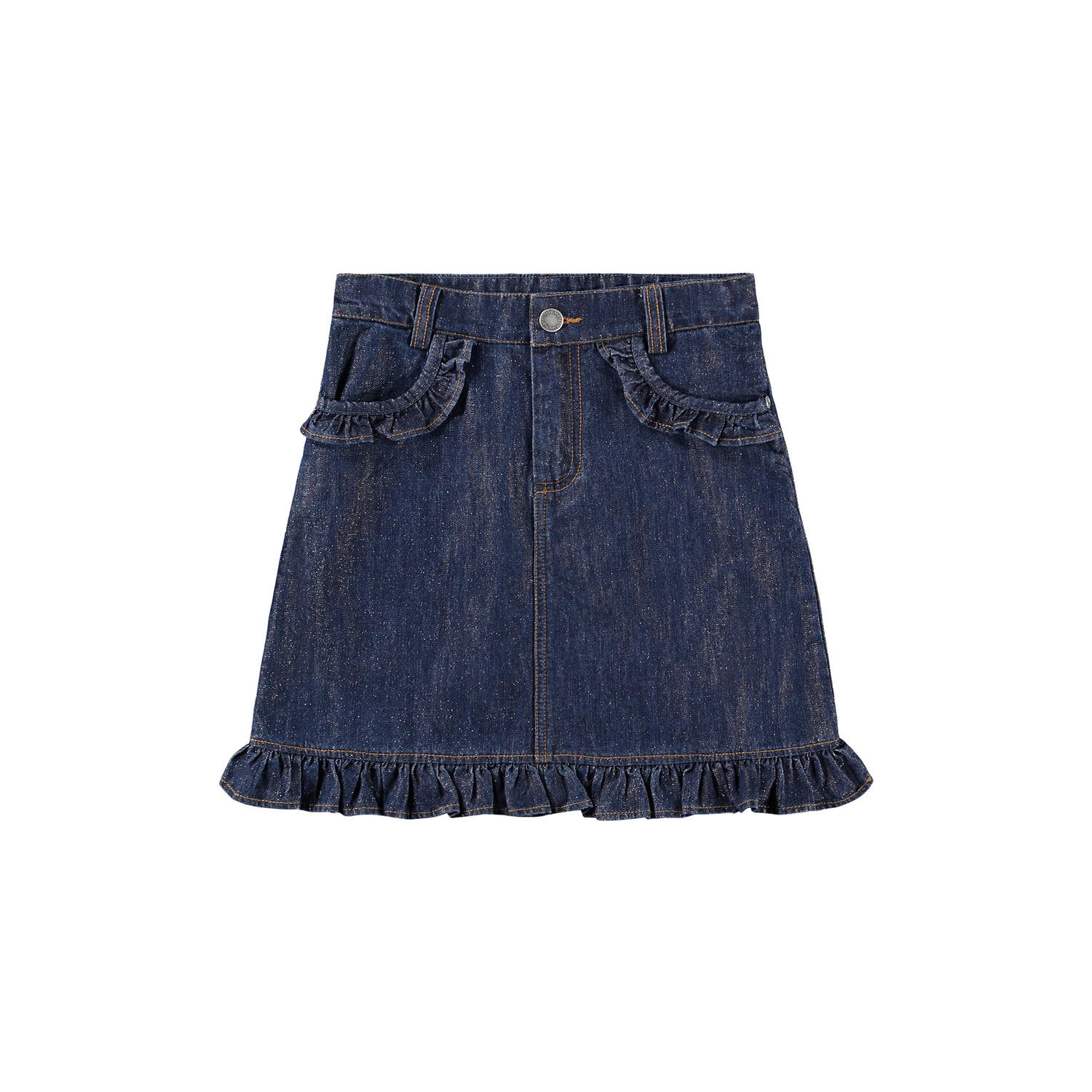 Berit Skirt, mid blue glitter