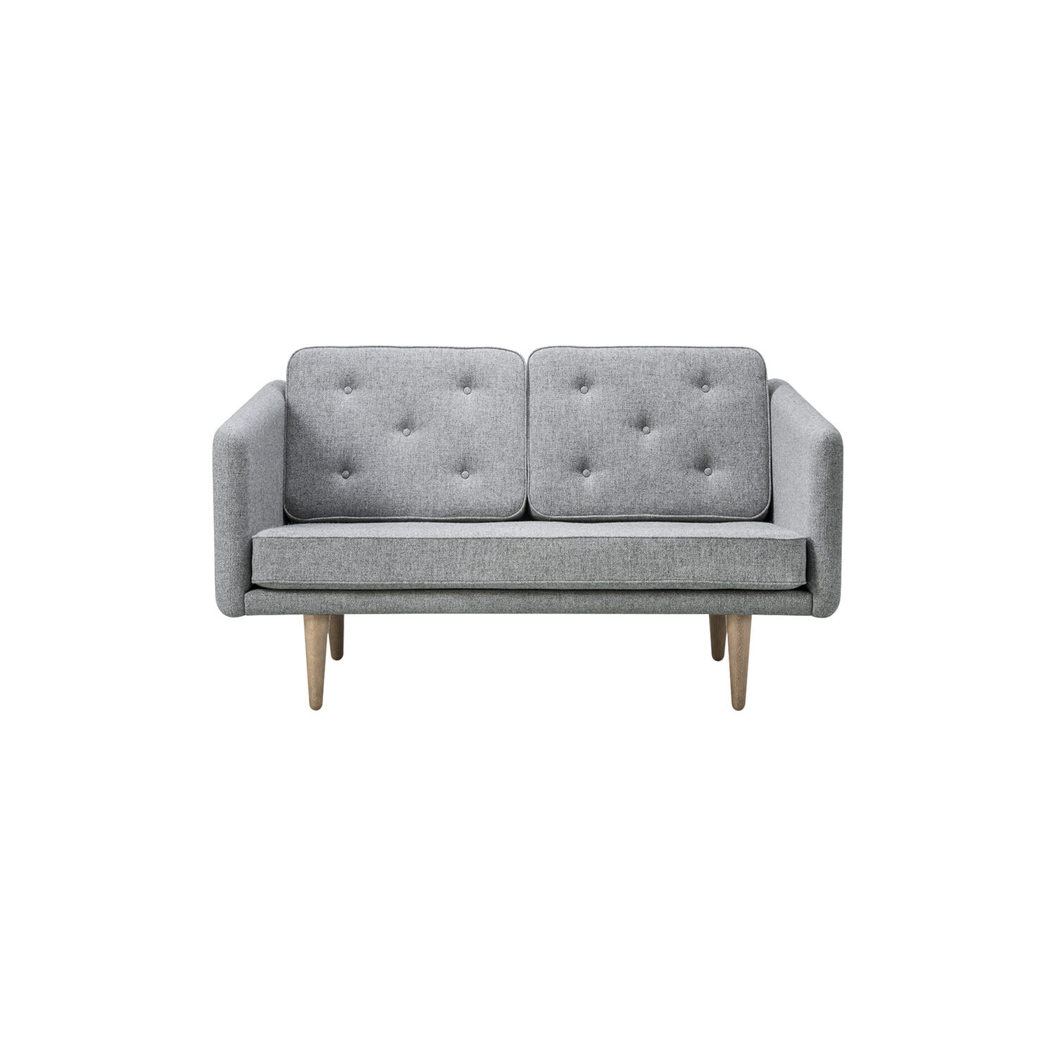 No. 1 2002 2 pers. sofa, gr&aring;/olieret eg