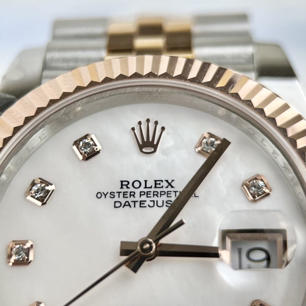 Rolex Datejust 126331 SS/RG Plated MOP Dial CZ Diamonds 41mm Jub Super Clone