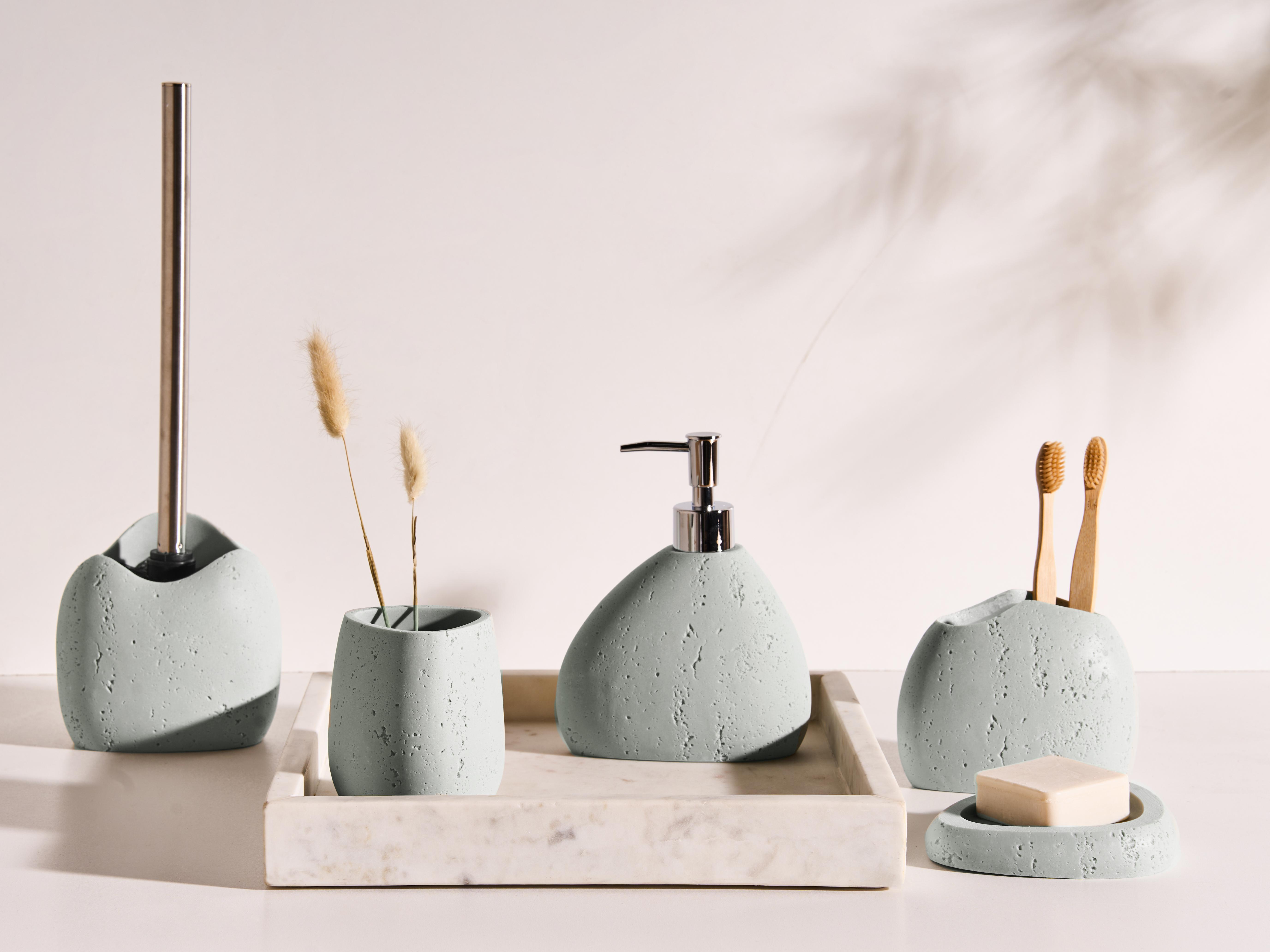 5-Piece Bathroom Accessories Set COATA Light Grey