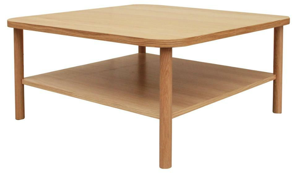 STOLIK KAWOWY Banbury 90x90cm lakierowane drewno i fornir