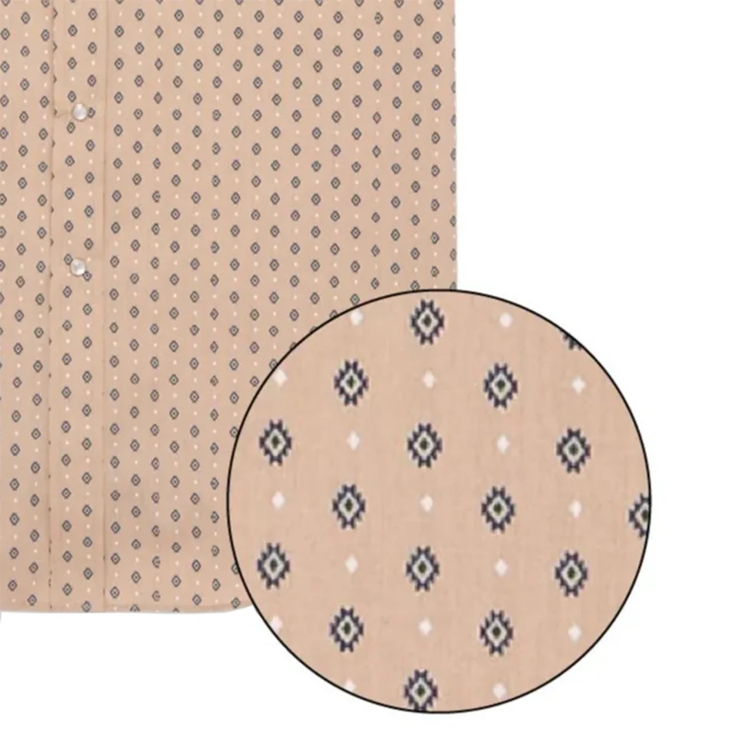 Мужская рубашка Ely Cattleman с коротким рукавом и мини-принтом в ацтекском стиле, на кнопках, в стиле вестерн.