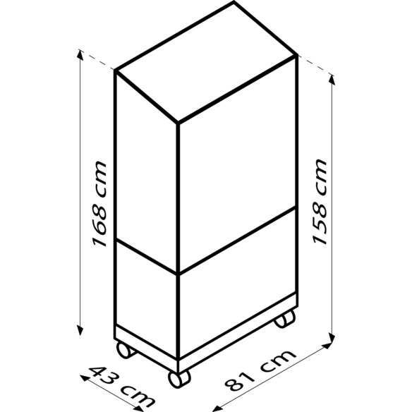 Balkongewächshaus »Stad«, BxLxH: 81 x 42,8 x 158 cm, Aluminium