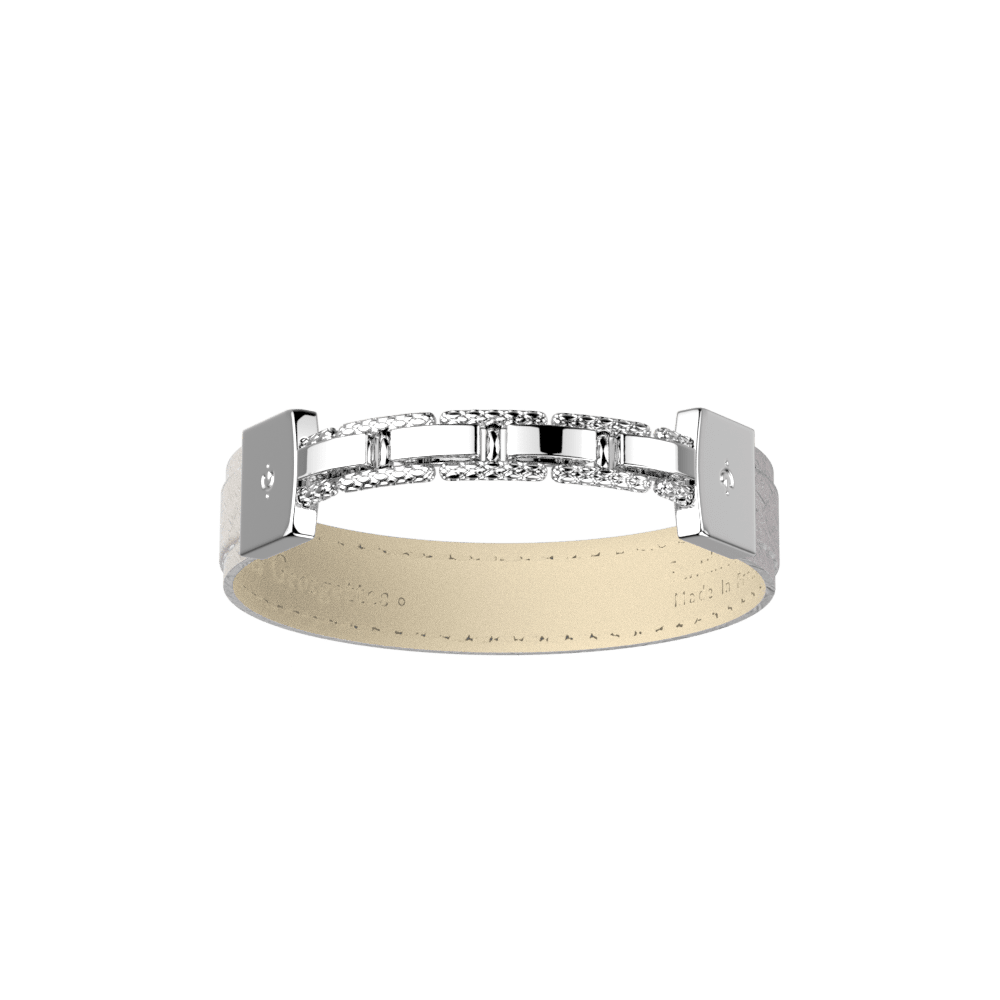 Bracelet Twist, écailles Blanc Nacré