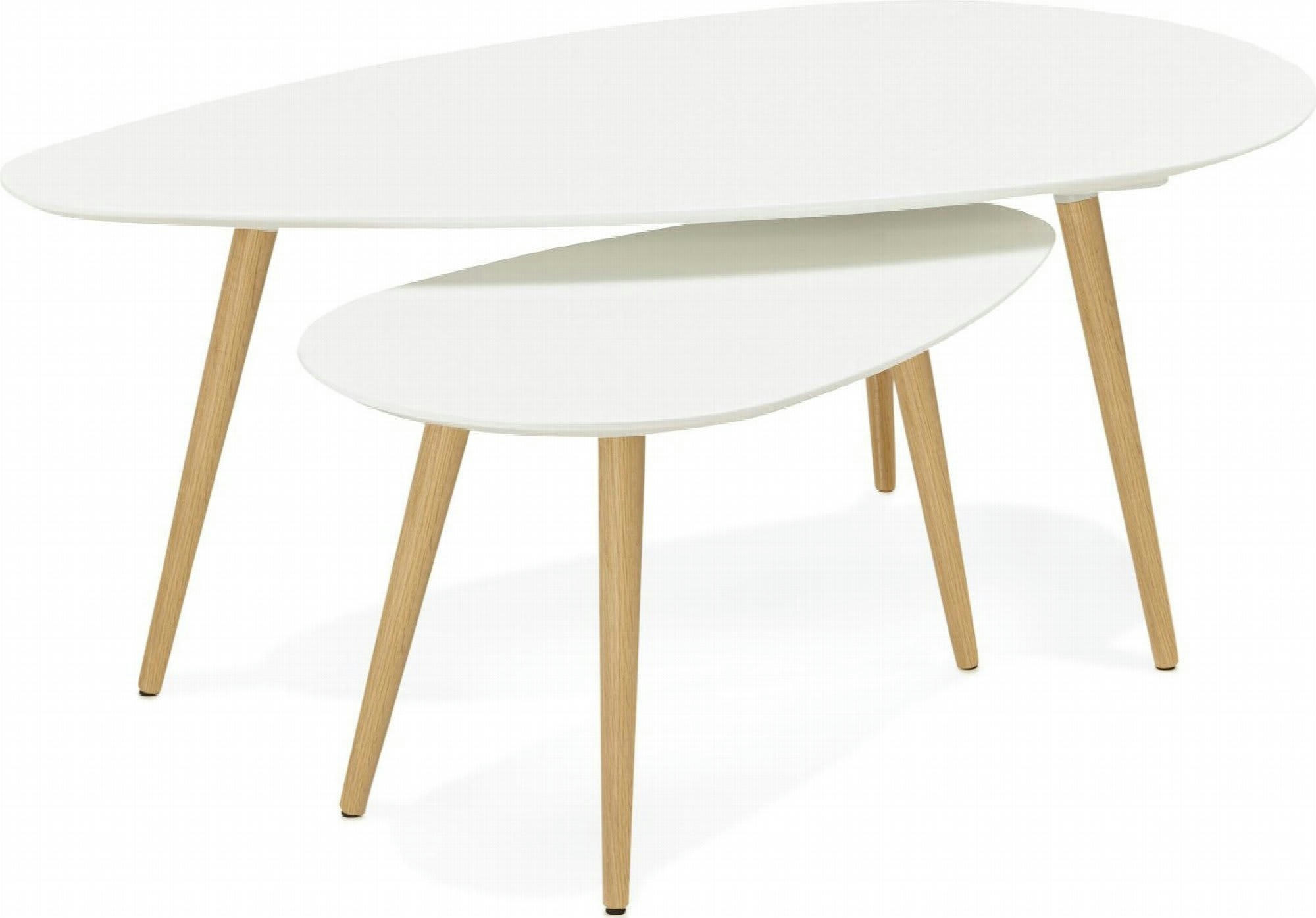 GOSMI - Tables gigognes Bois Chêne Blanc