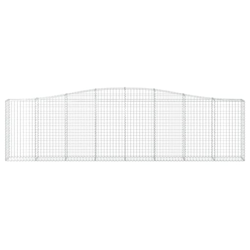 NNEVL Arched Gabion Baskets 9 pcs 400x30x100/120 cm Galvanised Iron